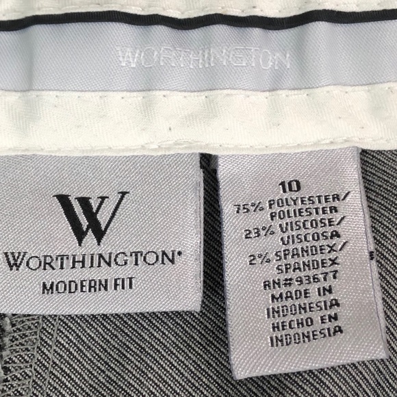 Worthington Light Gray Textured Dress Pants Sz 10 - Picture 4 of 7